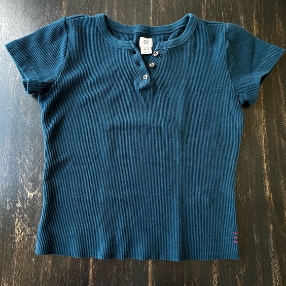 Urban Outfitters BDG Dark Teal Short Sleeve Top. Size Medium - Picture 1 of 7